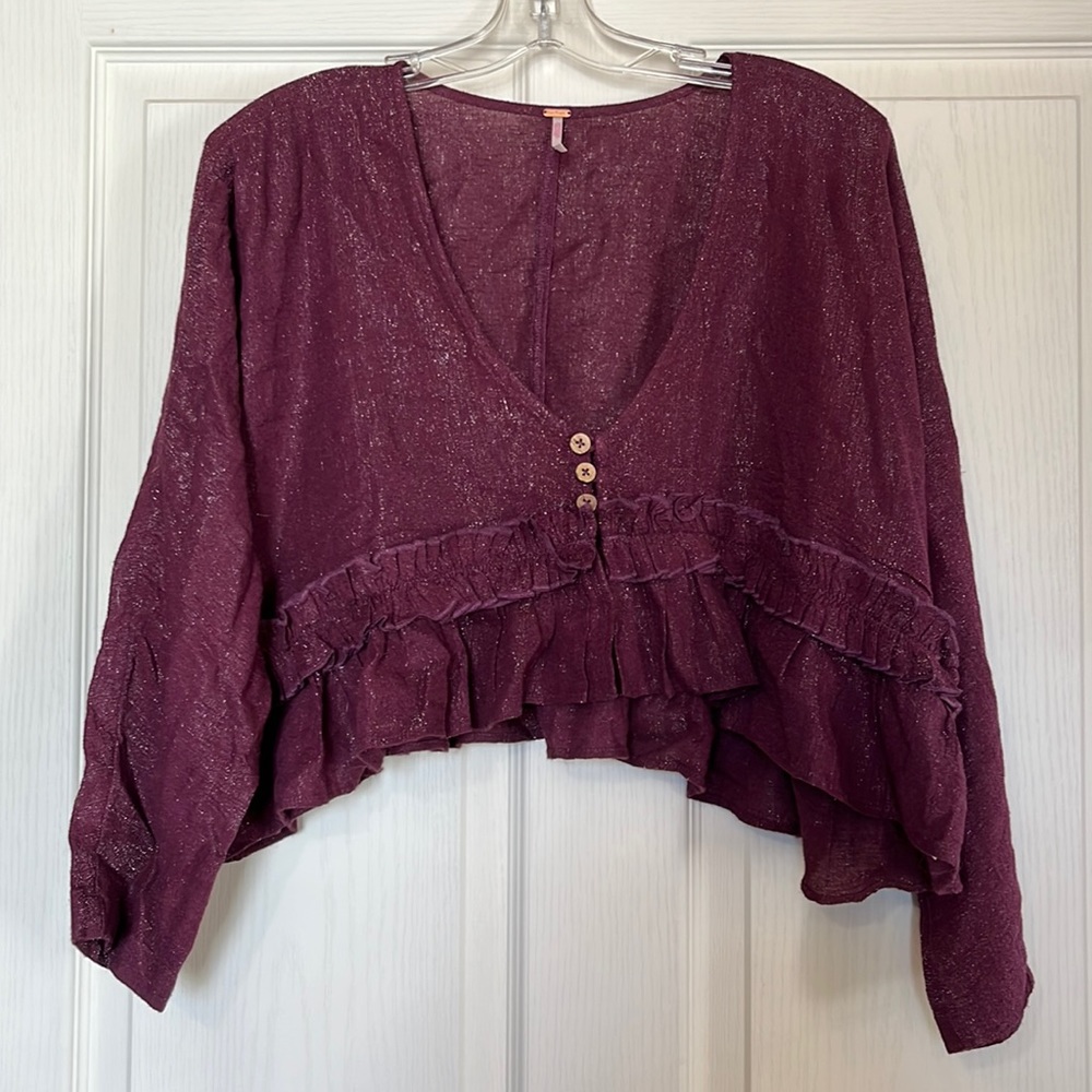 FREE PEOPLE oversized sparkling cardigan